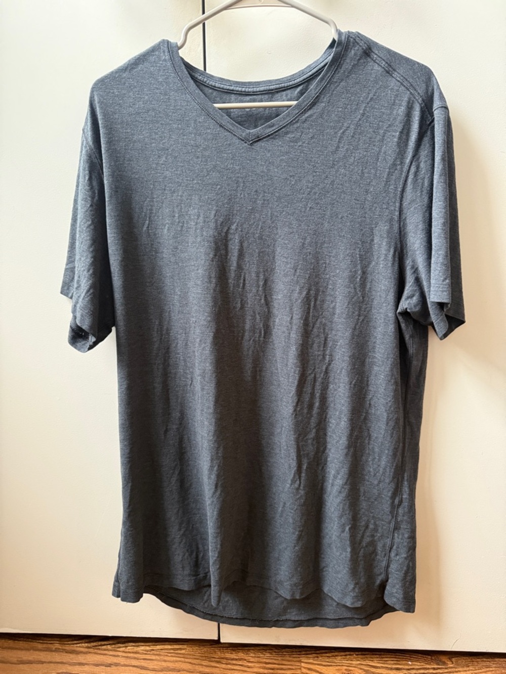 Lululemon V-Neck Short Sleeve Tee in Charcoal